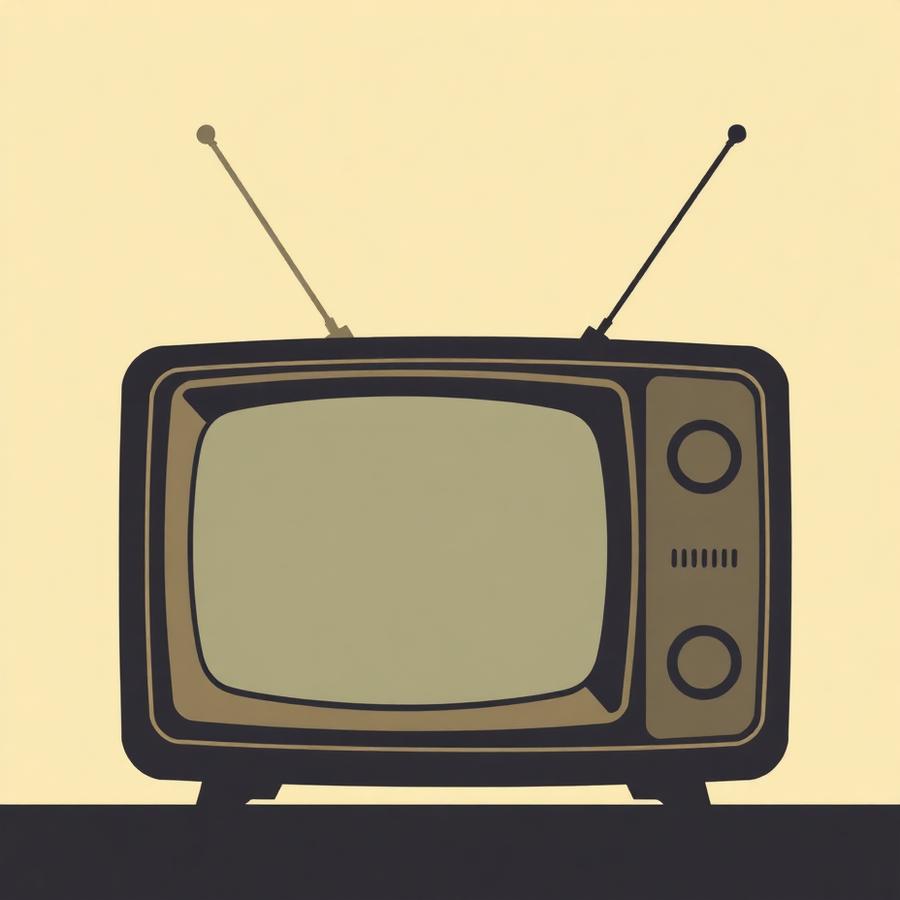 Retro television silhouette